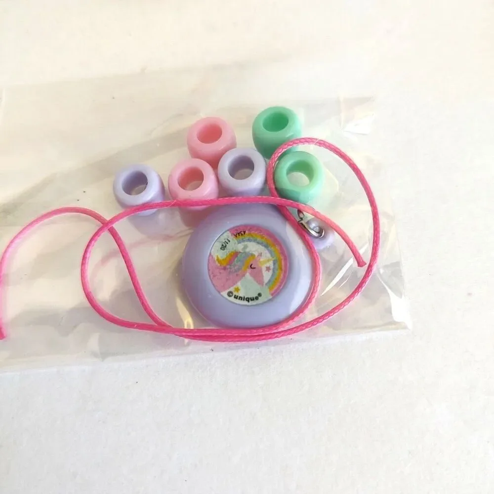 321 Party Favor 4 DIY Charm Bracelets Craft Kit Unicorn Rainbow Kids Girls Fun